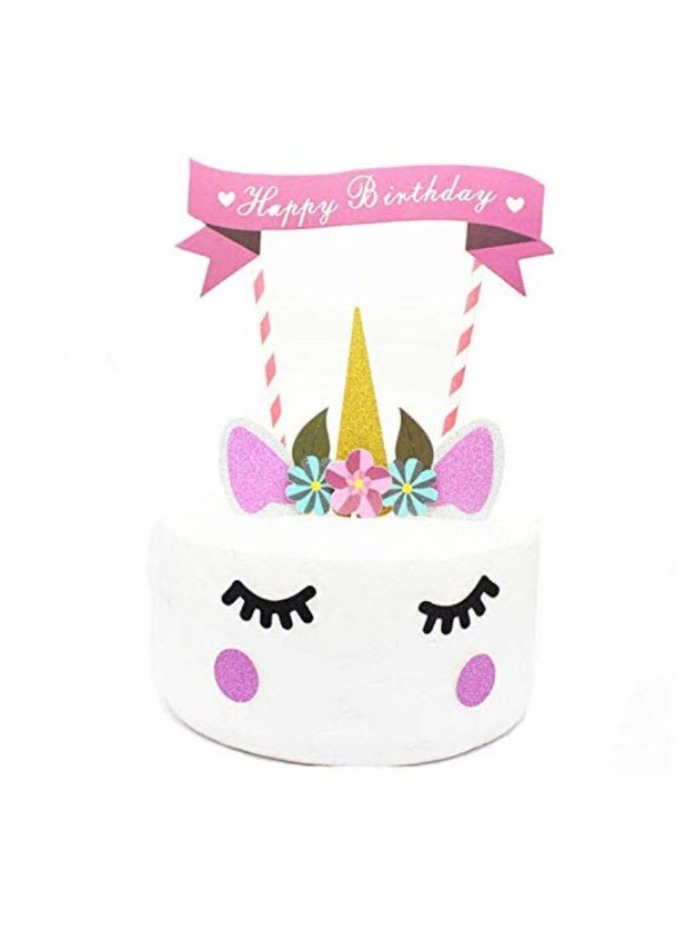 Unicorn Birthday Party Cake topper decorations
